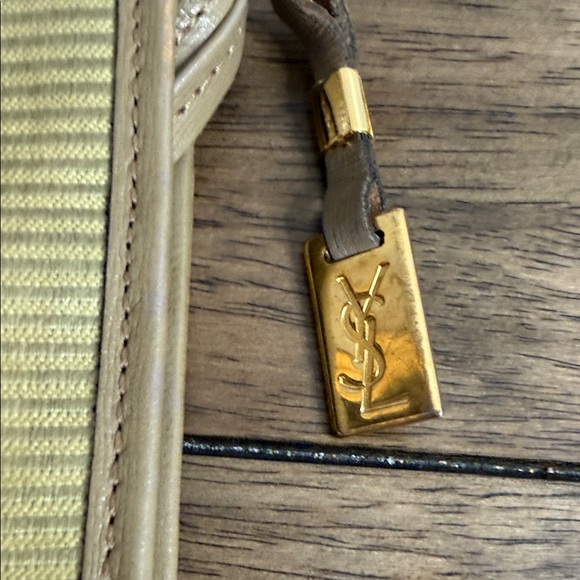 Yves Saint Laurent Gold and Tan Clutch - Picture 2 of 8